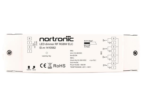 LED dimmer RF RGBW ELC 4x5A 12-36VDC RF mottaker